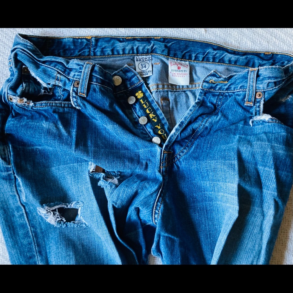 Lucky Brand men’s distressed denim jeans - Picture 8 of 10